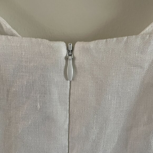 Reformation Thelma white linen Midi Summer Sun Dress 4 - Picture 9 of 10